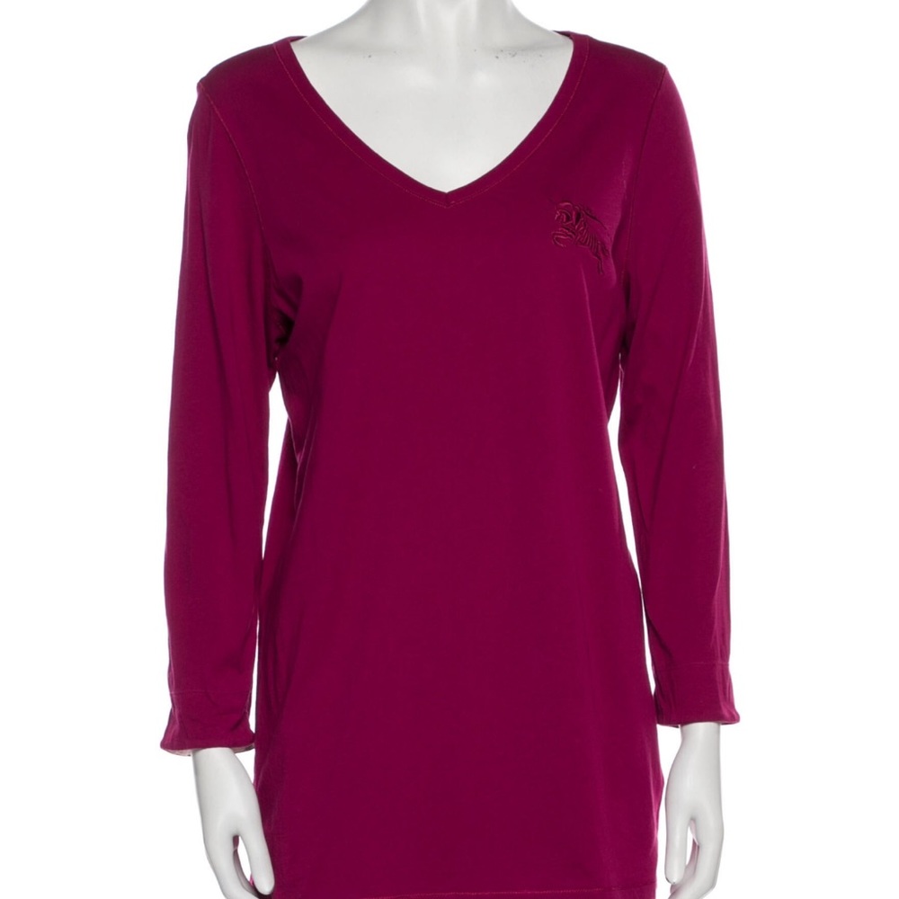 Burberry Brit Women’s Pink V-Neck Long Sleeve Tunic Size Large